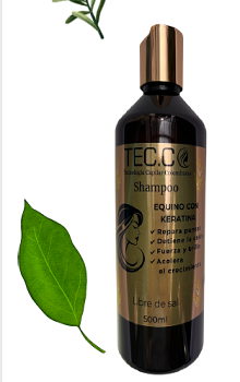 SHAMPOO EQUINO CON KERATINA- ORGÁNICO 500 ml REGISTRO SANITARIO: CS-CR-25-02885